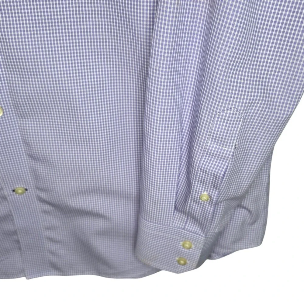 Banana Republic Dress Shirt Womens Large Purple‎ Button Non Iron Slim Fit Cotton